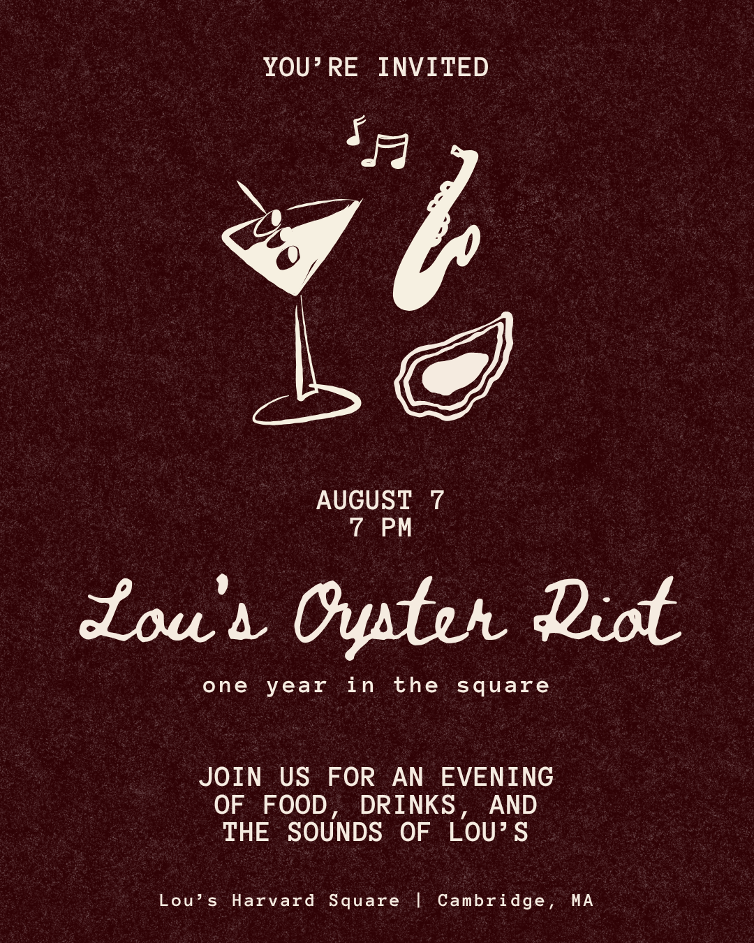 Lou's Oyster Riot | 1 Year Celebration 
